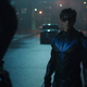 Nightwing facing off against Deathstroke.